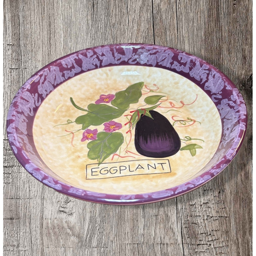 Certified International Susan Winget " Eggplant" Pasta Bowl 9.5"
